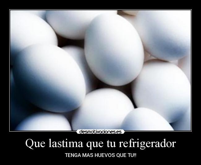 Que lastima que tu refrigerador -