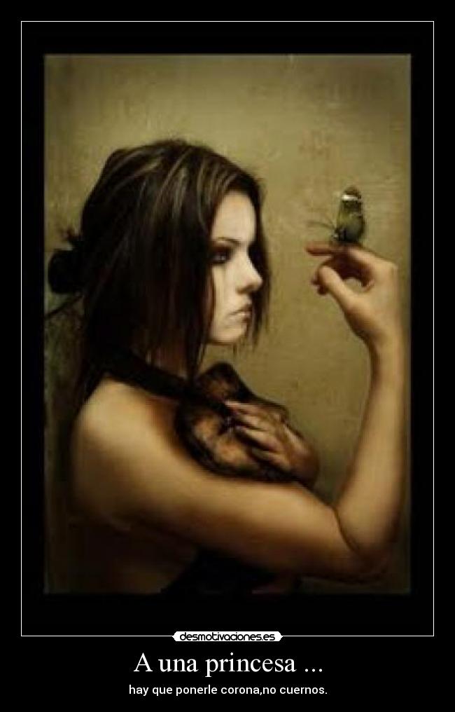 A una princesa ... - hay que ponerle corona,no cuernos.
