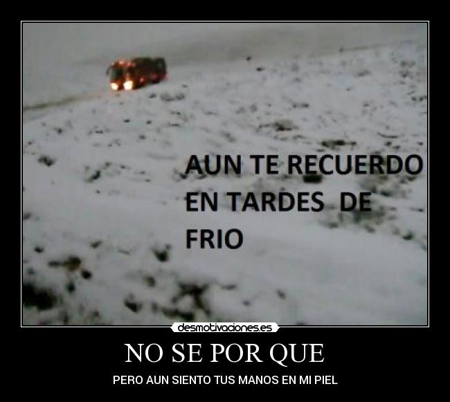 NO SE POR QUE - PERO AUN SIENTO TUS MANOS EN MI PIEL