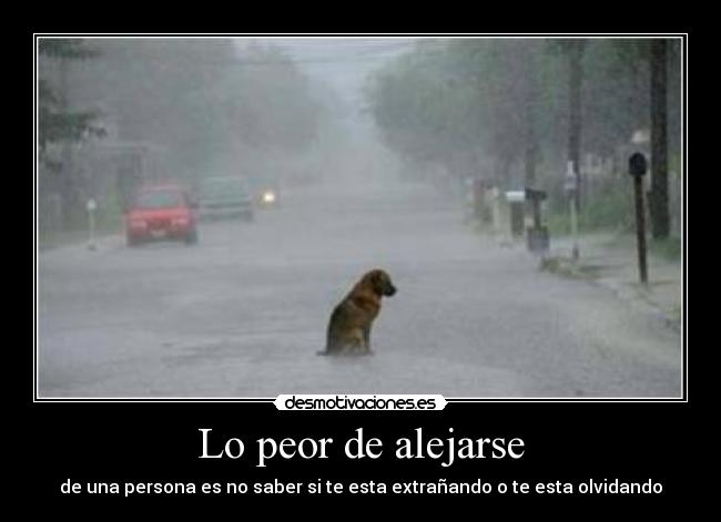 Lo peor de alejarse -