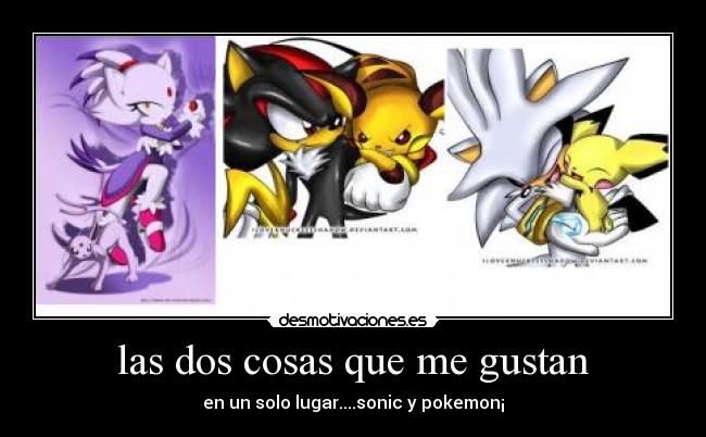 las dos cosas que me gustan - en un solo lugar....sonic y pokemon¡
