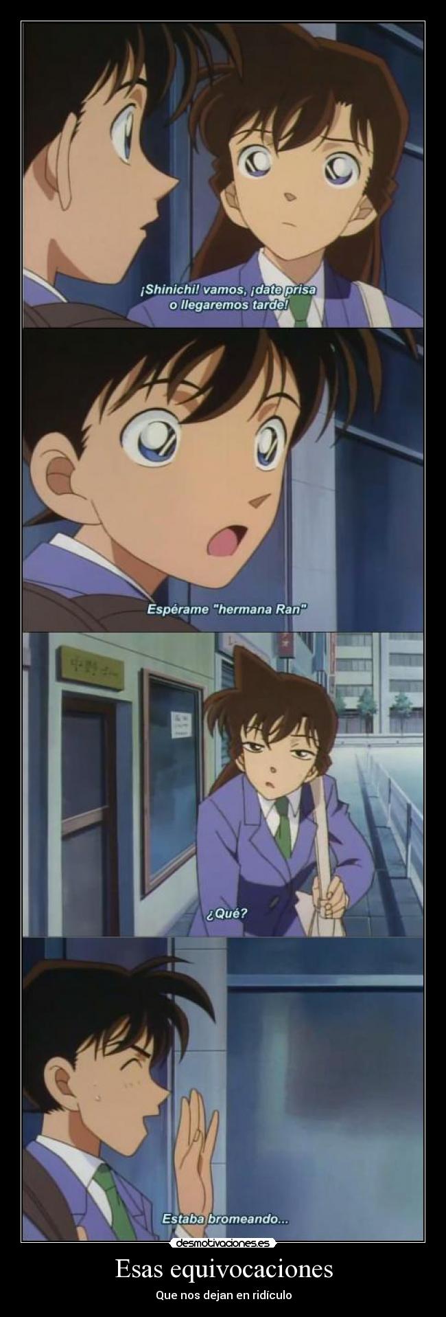 carteles klanotaku anime detective conan shinichi ran desmotivaciones