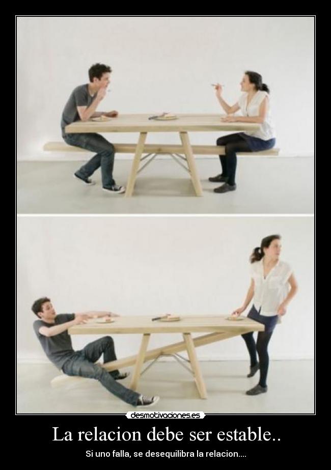 La relacion debe ser estable.. -