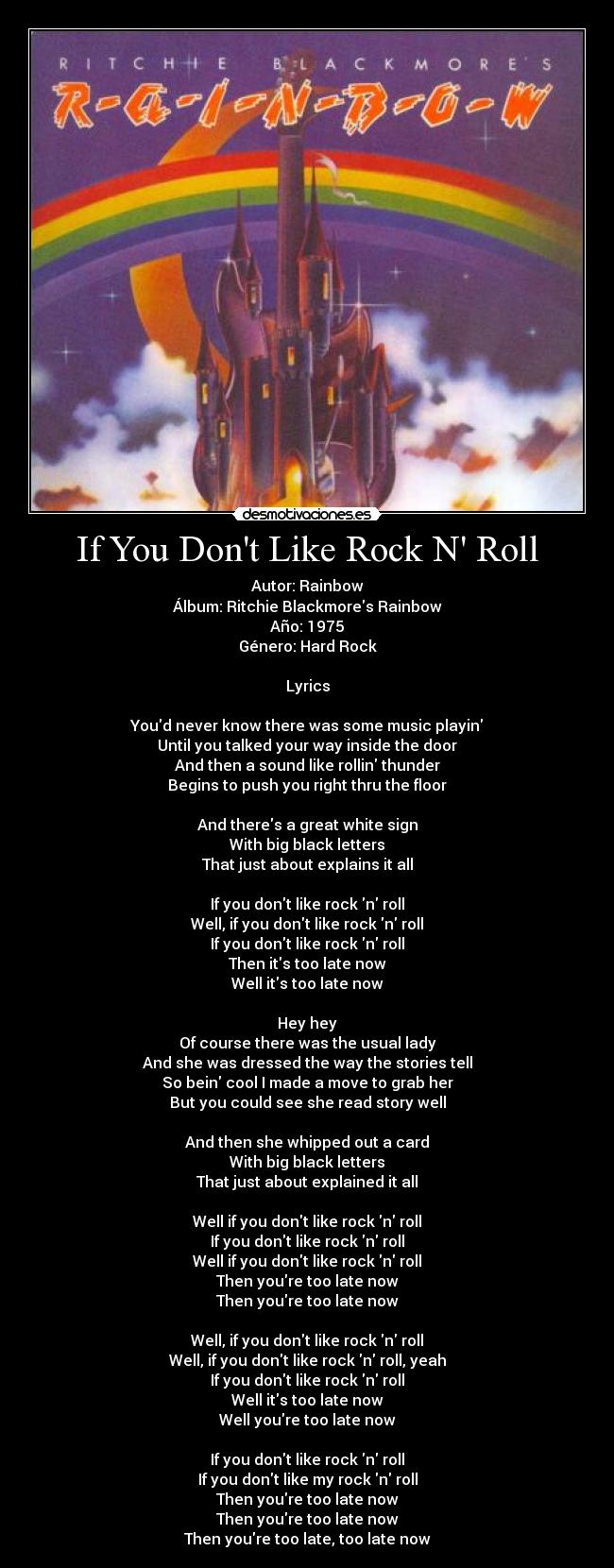 If You Dont Like Rock N Roll -