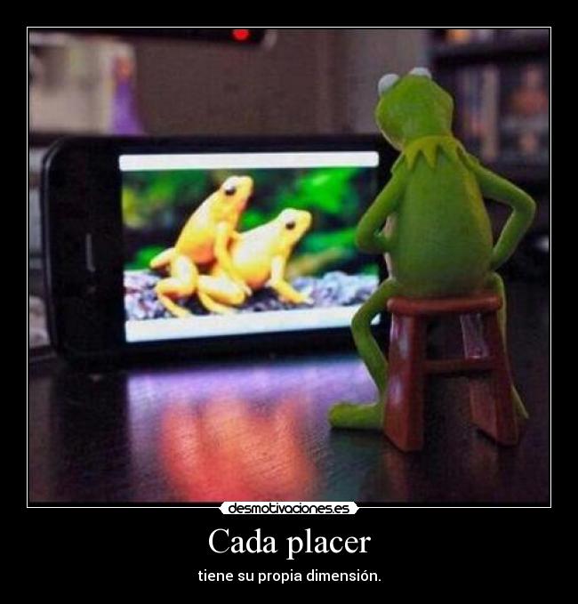 Cada placer - tiene su propia dimensión.