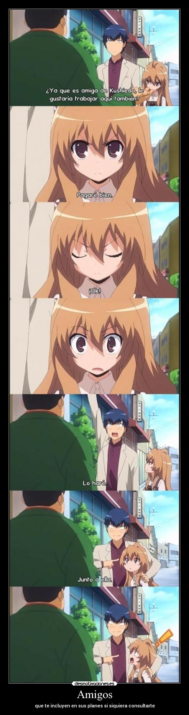 carteles amigos raptorhunters harukaze anime toradora estoy quedando sin ideas desmotivaciones