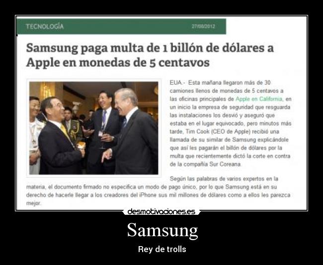 Samsung - Rey de trolls