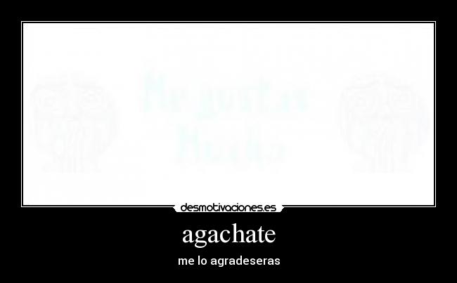agachate - me lo agradeseras