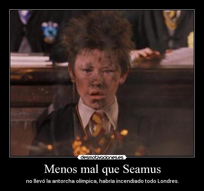 Menos mal que Seamus - no llevó la antorcha olímpica, habría incendiado todo Londres.