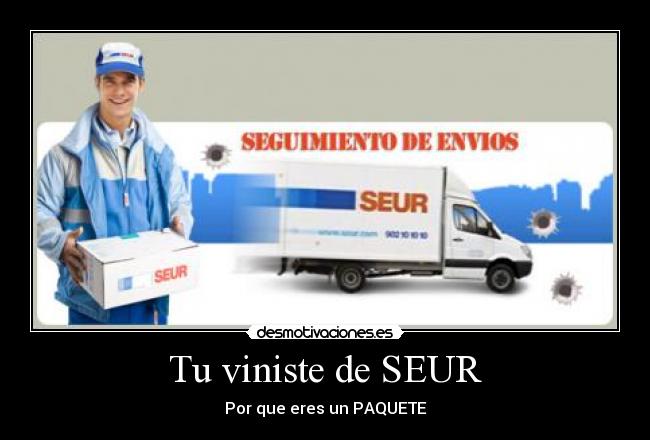 Tu viniste de SEUR - Por que eres un PAQUETE