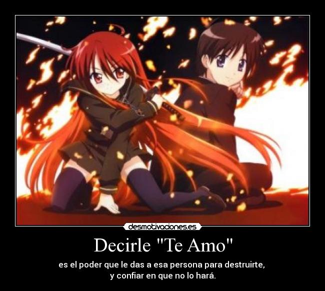 carteles shana yuuji decirle amo desmotivaciones