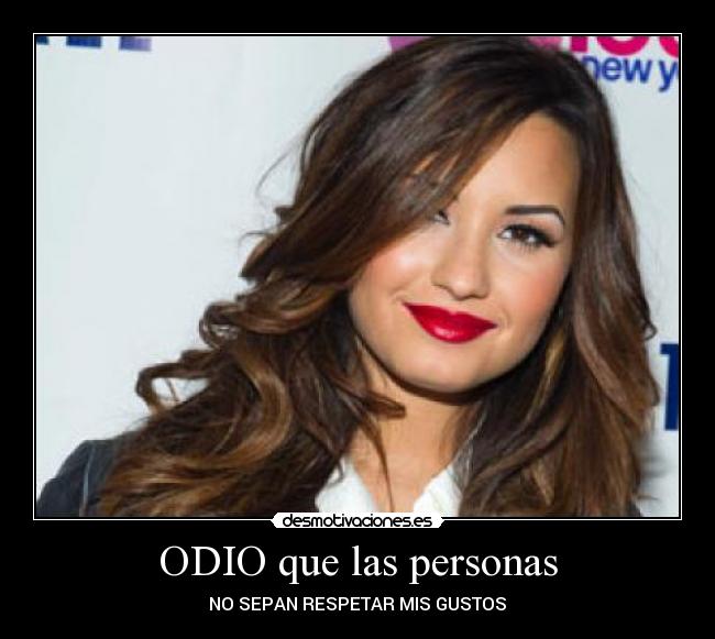 ODIO que las personas - 