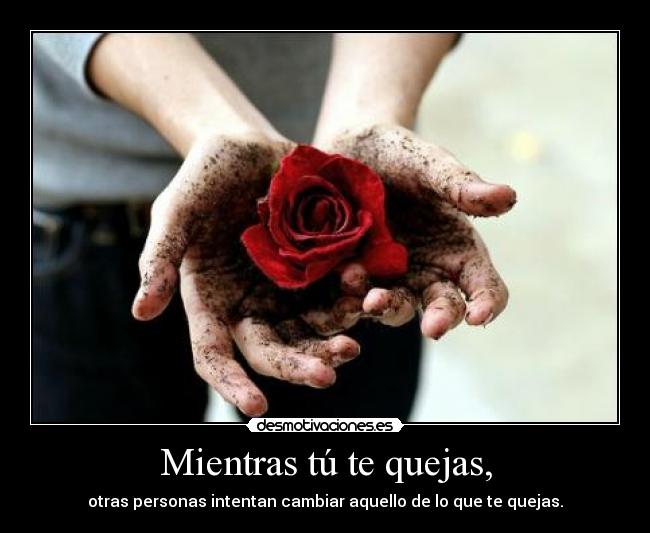 Mientras tú te quejas, - 