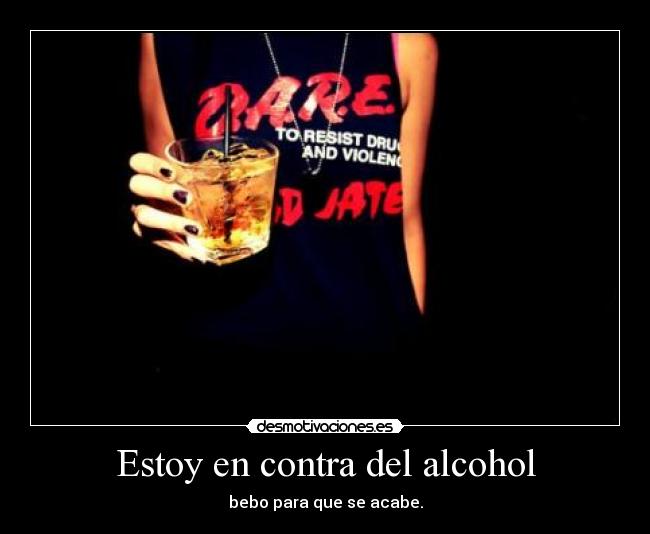 Estoy en contra del alcohol - 