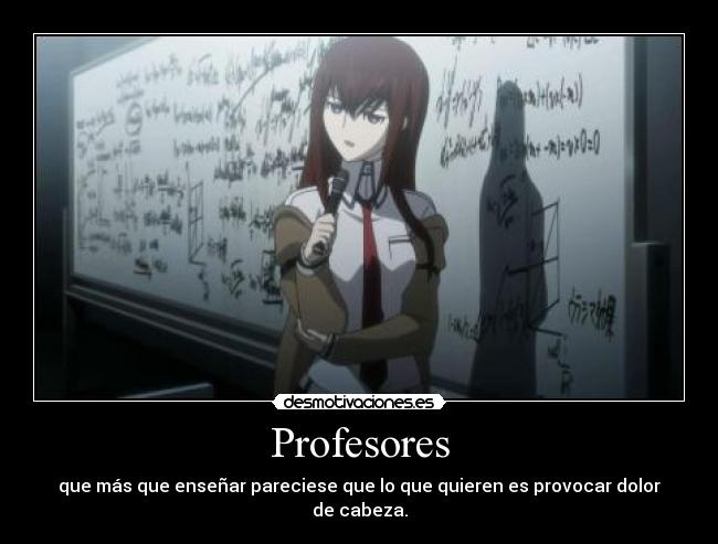 carteles klanotaku raptorhunters harukaze muwigaraklan anime steins gate makise profesores desmotivaciones