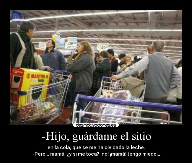 carteles supermercado guardame sitio cola desmotivaciones