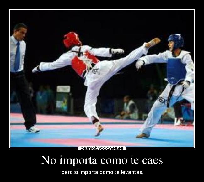 No importa como te caes - pero si importa como te levantas.