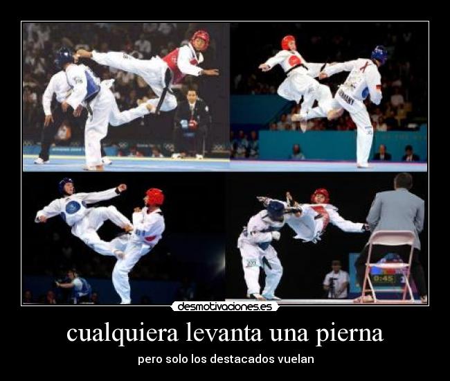 cualquiera levanta una pierna - pero solo los destacados vuelan