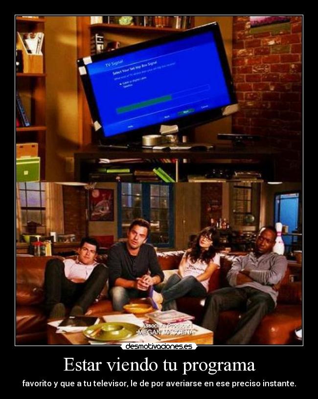 carteles televisor estropeado new girl zooey deschanel desmotivaciones