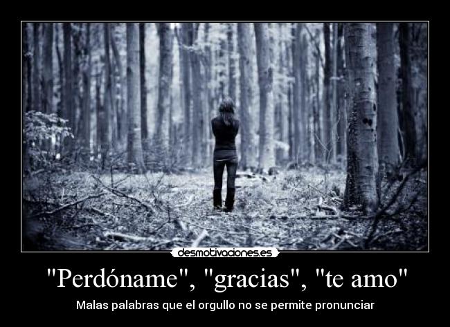 Perdóname, gracias, te amo - Malas palabras que el orgullo no se permite pronunciar