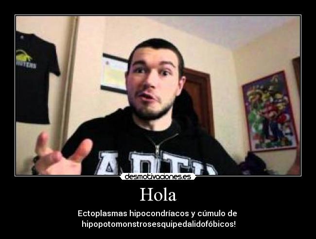 Hola - Ectoplasmas hipocondríacos y cúmulo de
hipopotomonstrosesquipedalidofóbicos!