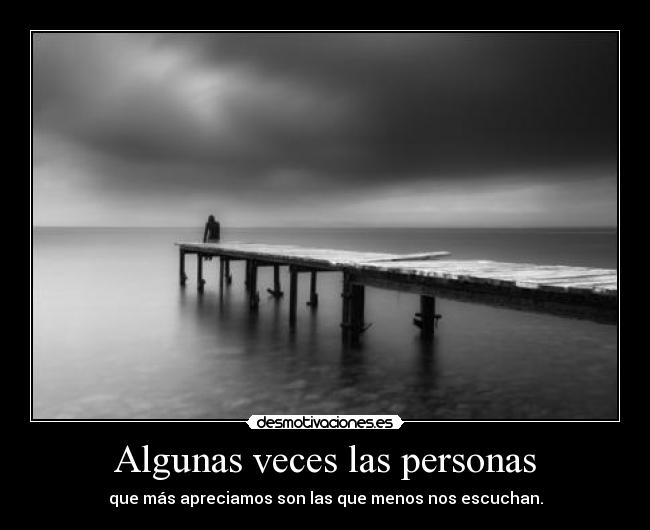 Algunas veces las personas -