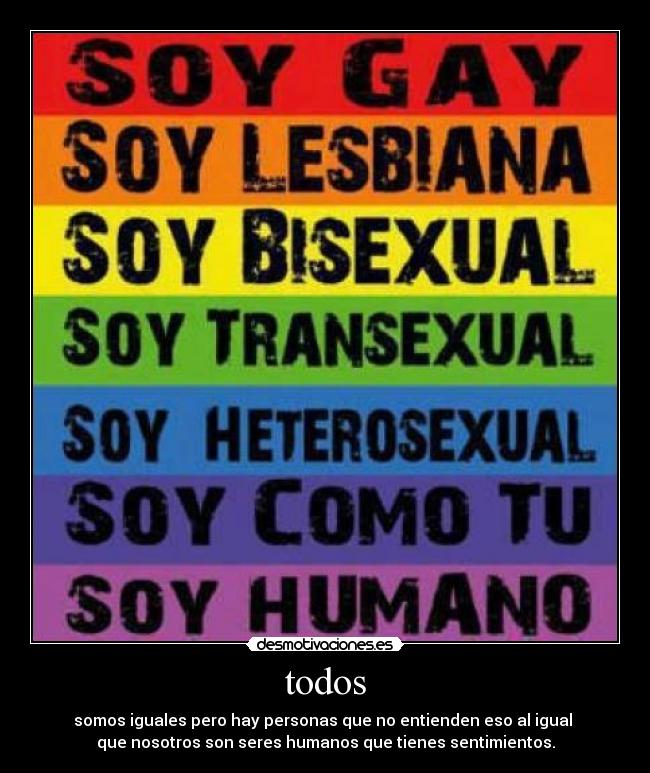 carteles todos somos iguales desmotivaciones