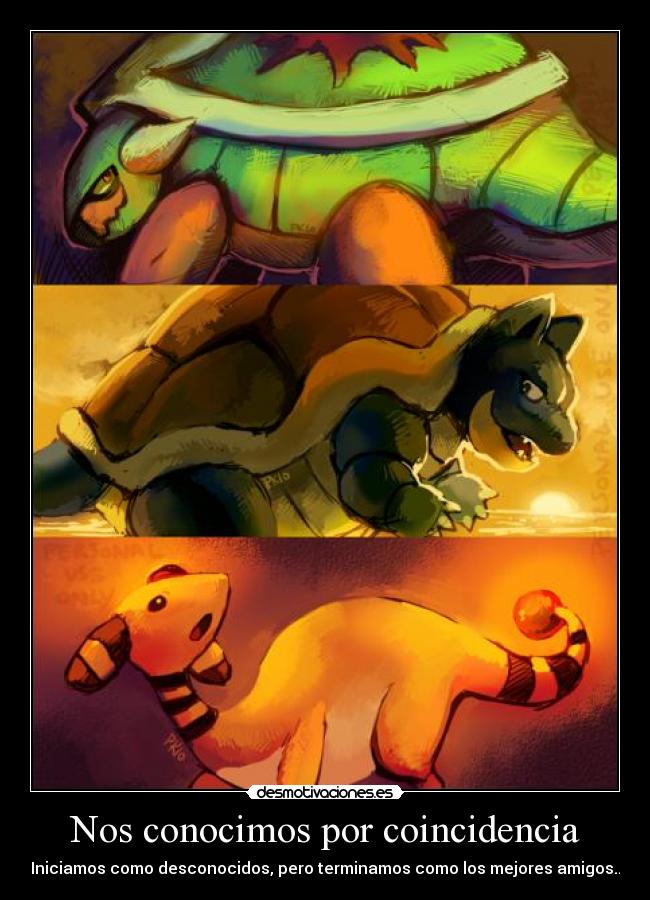 Nos conocimos por coincidencia - Iniciamos como desconocidos, pero terminamos como los mejores amigos..