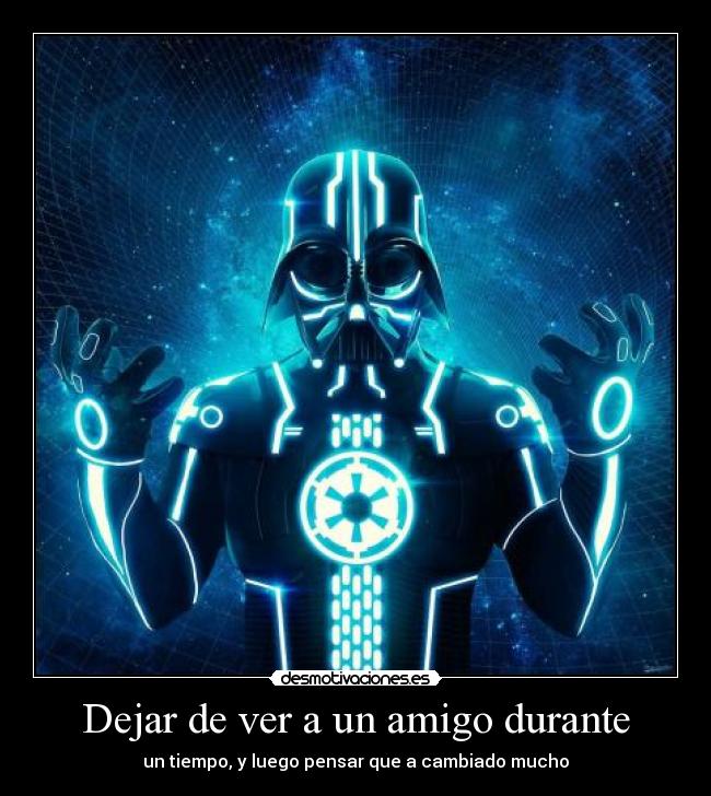 Dejar de ver a un amigo durante - un tiempo, y luego pensar que a cambiado mucho
