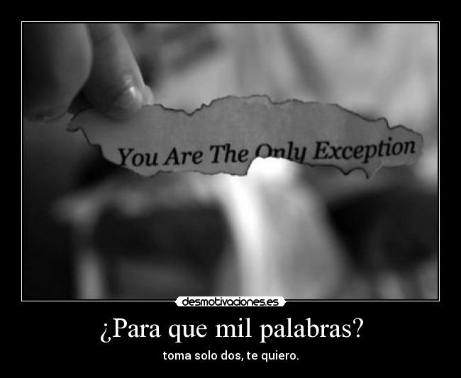 ¿Para que mil palabras? - 