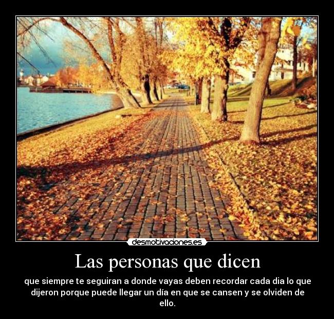 Las personas que dicen -