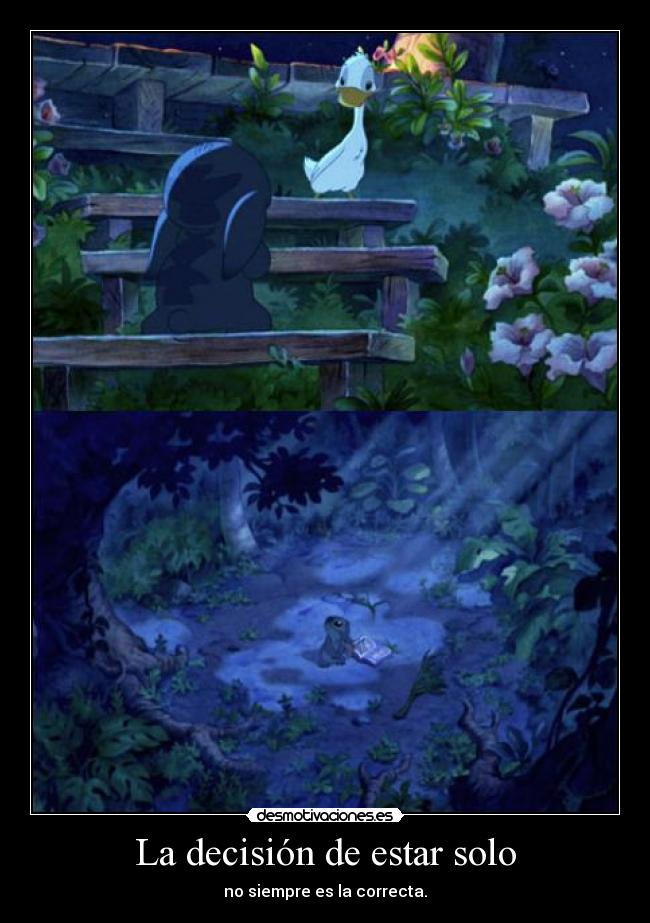 La decisión de estar solo -
