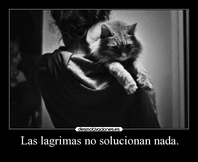 Las lagrimas no solucionan nada. -