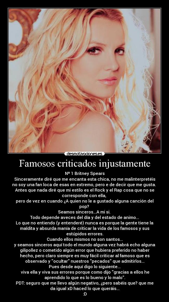 Famosos criticados injustamente -