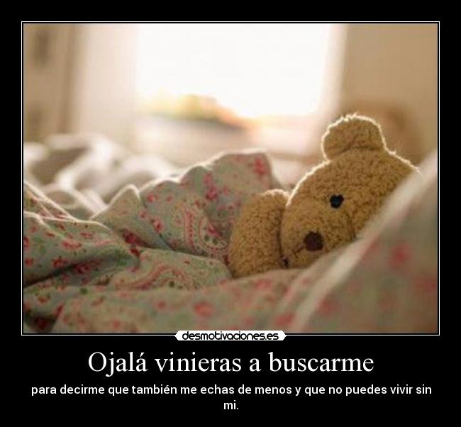 Ojalá vinieras a buscarme - 