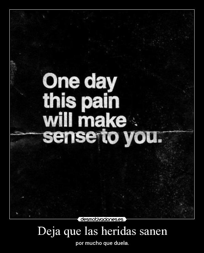 Deja que las heridas sanen -