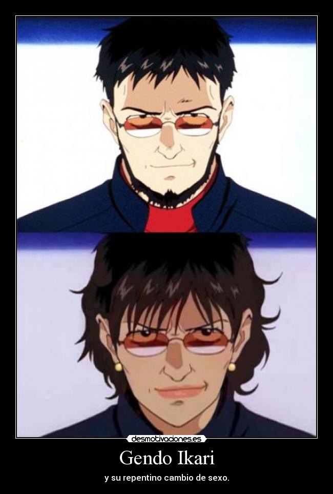 carteles anime harukaze evangelion gendo ikari follable desmotivaciones