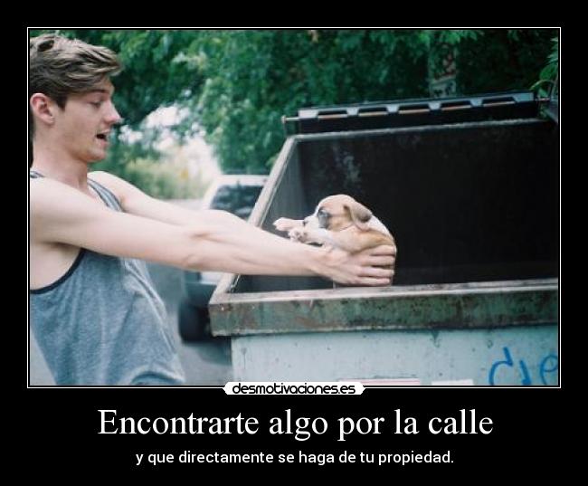 Encontrarte algo por la calle - 