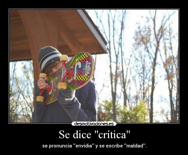 Se dice crítica -