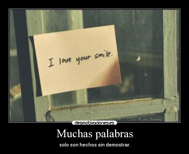 Muchas palabras -