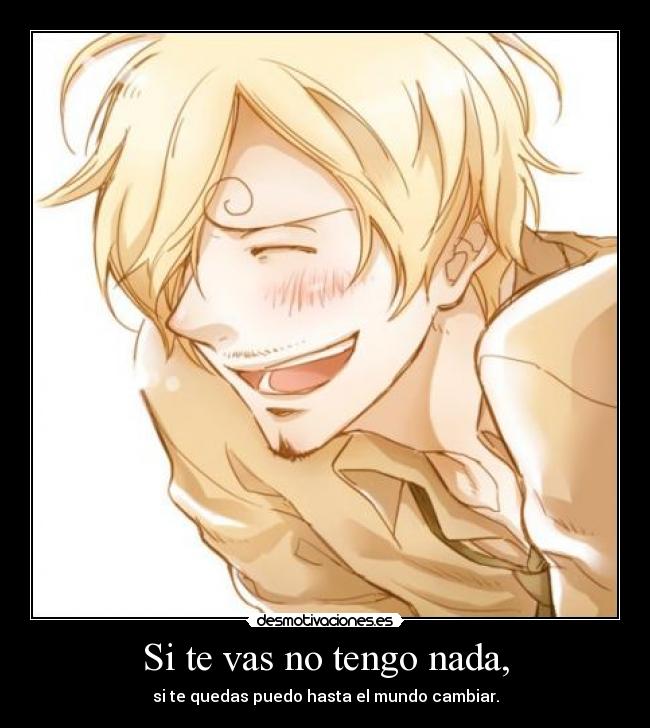 carteles one piece sanji anime manga desmotivaciones