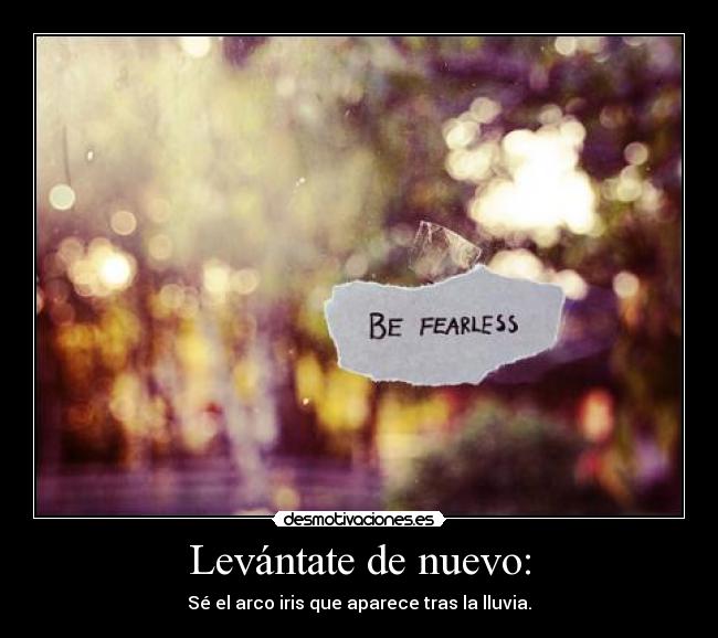 Levántate de nuevo: -