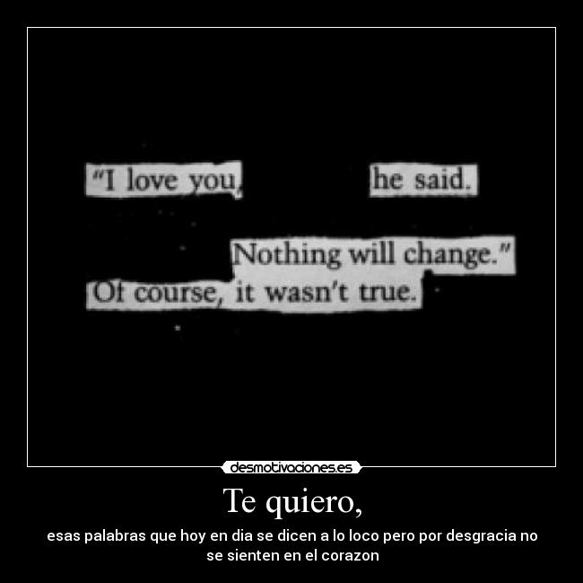 Te quiero, - 