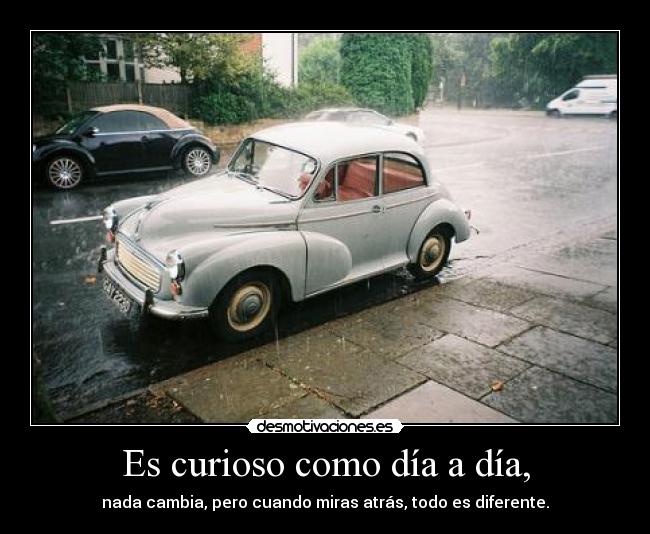 Es curioso como día a día, -
