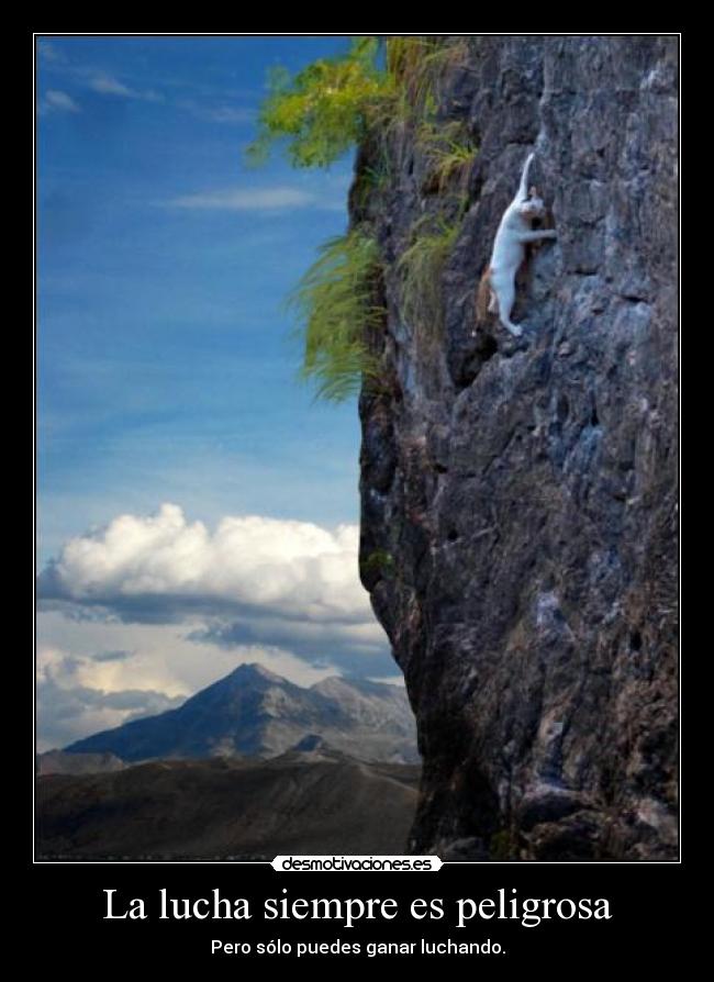 La lucha siempre es peligrosa - Pero sólo puedes ganar luchando.