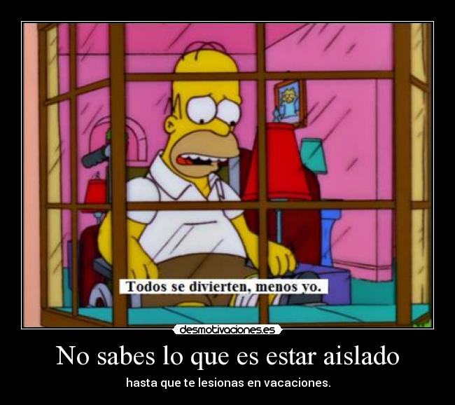 carteles homer simpson lesionado siente solo abandonado gemelo23 desmotivaciones