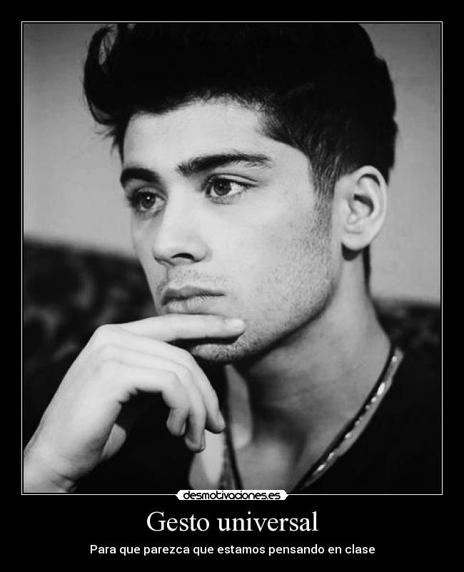 Gesto universal - Para que parezca que estamos pensando en clase
