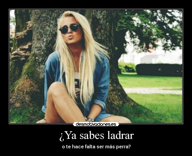 ¿Ya sabes ladrar -