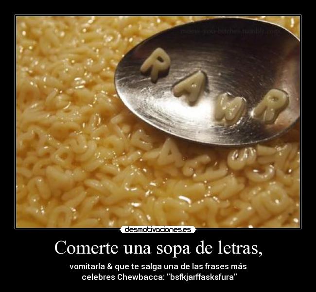 Comerte una sopa de letras, - 