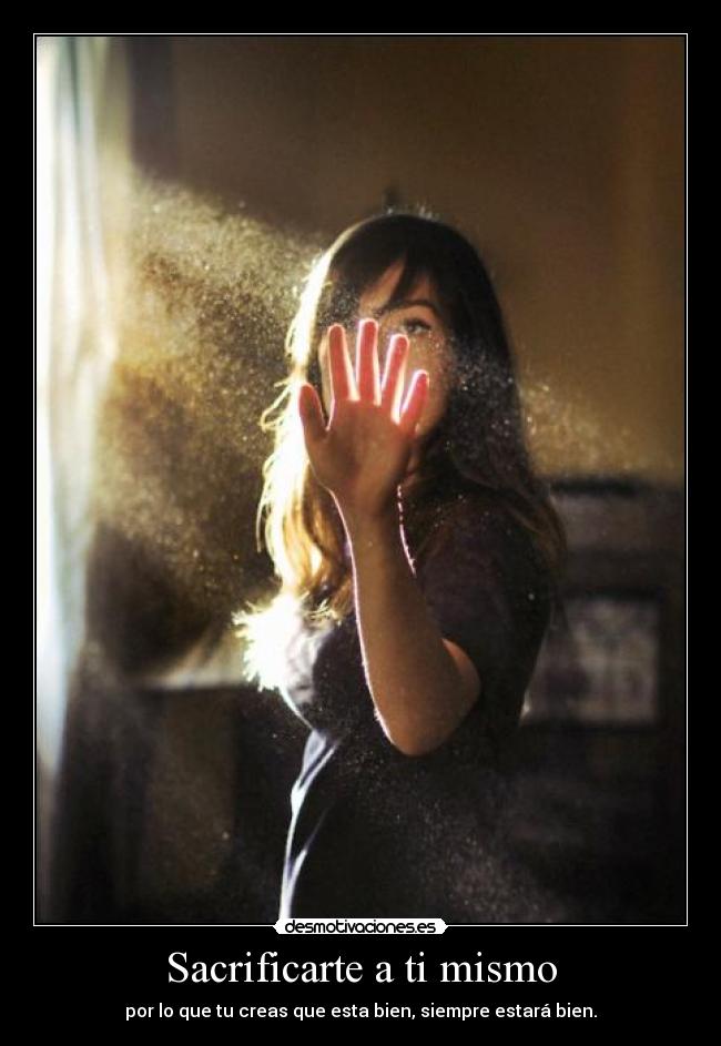 Sacrificarte a ti mismo -